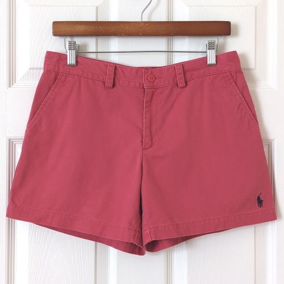 Ralph Lauren Pants - Ralph Lauren Sport Y2K Vintage Mid Rise Relaxed Fit Twill Shorts Faded Red 4
